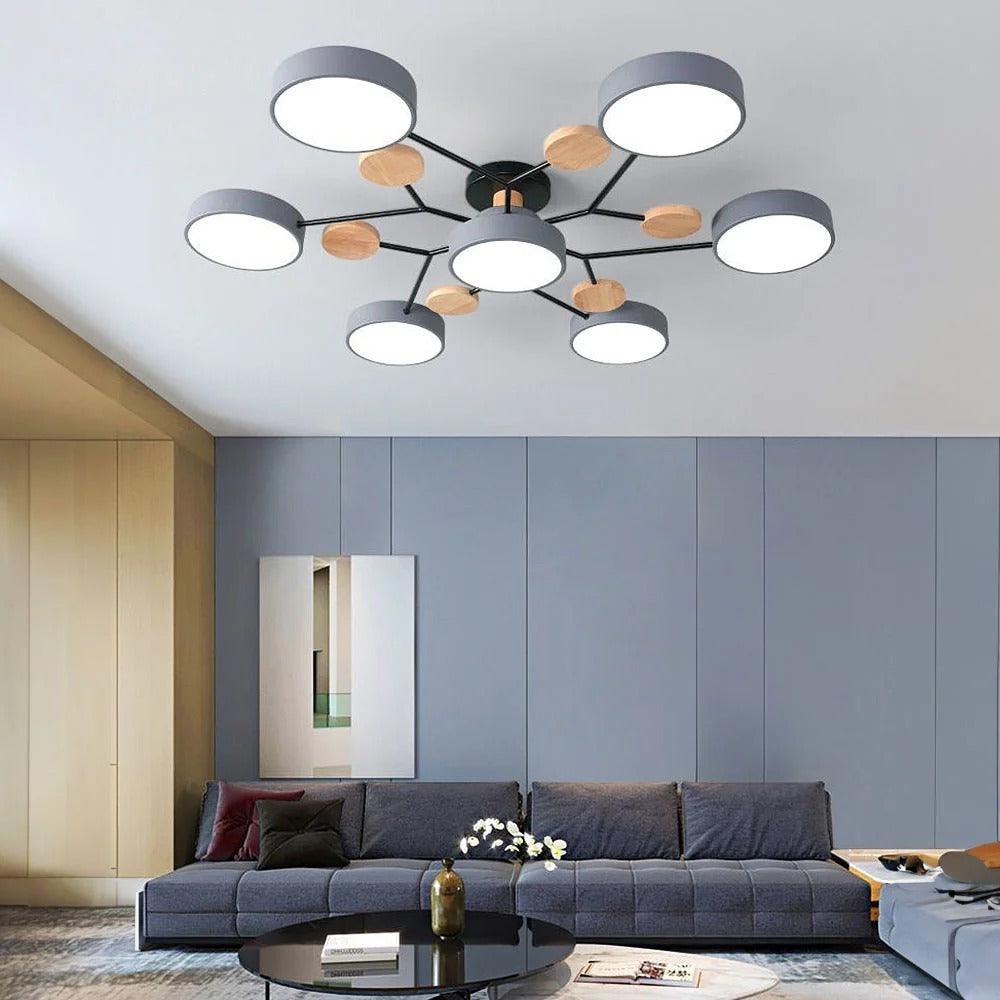 Modern LED Flush Ceiling Light Multi-Light Indoor Lighting Fixture