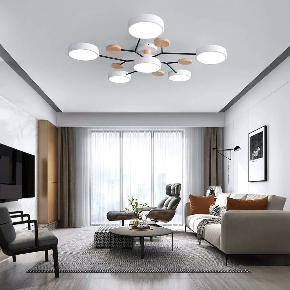 Modern LED Flush Ceiling Light Multi-Light Indoor Lighting Fixture