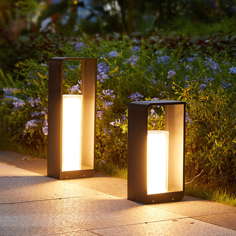 Outdoor LED Path Light Contemporary Square Garden Lighting