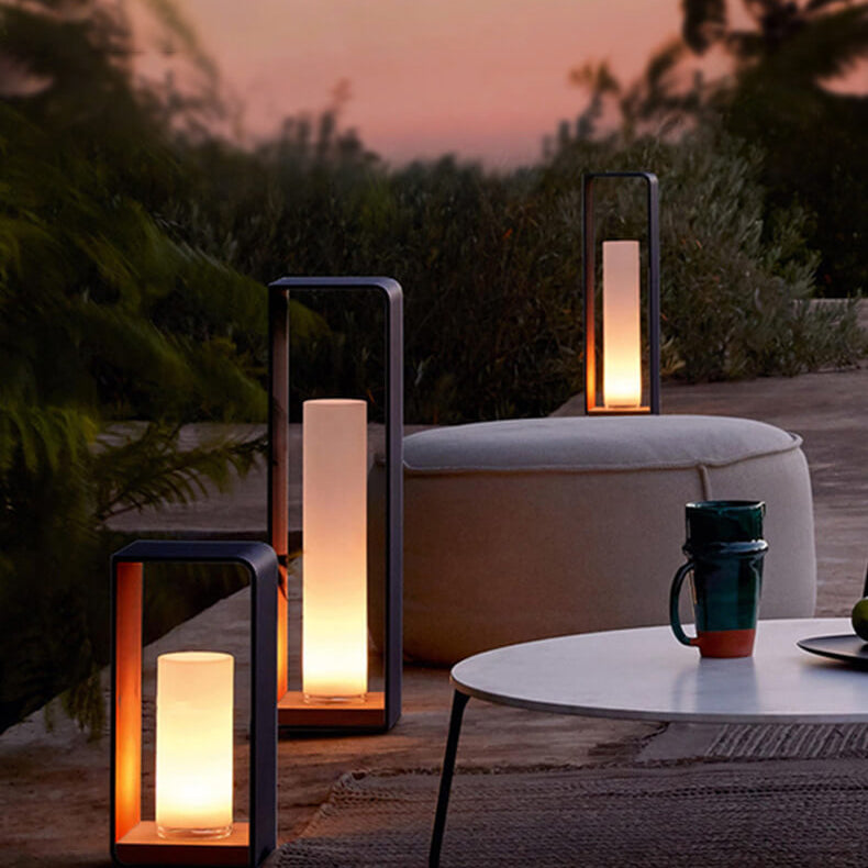 Outdoor LED Path Light Contemporary Square Garden Lighting
