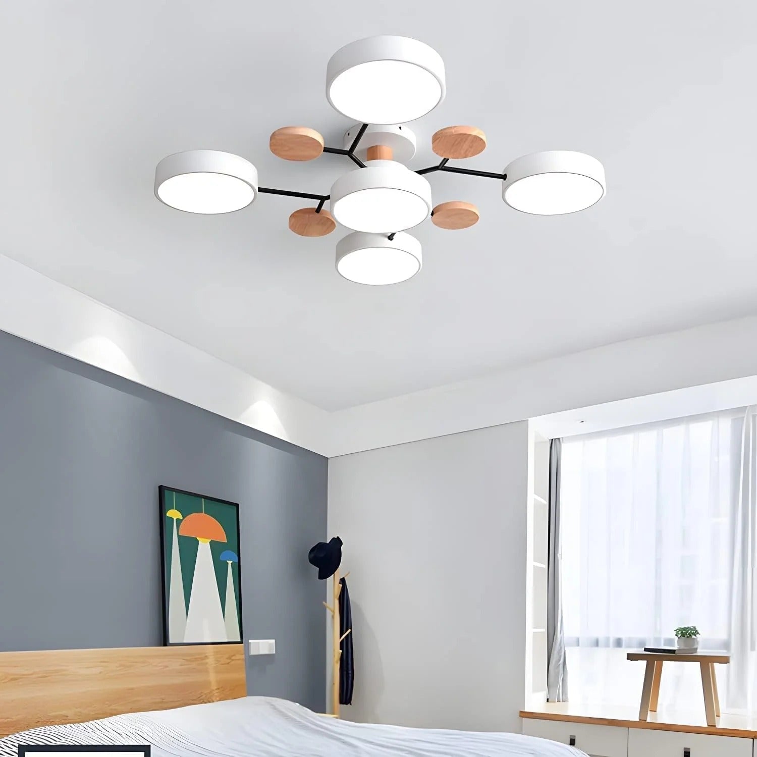 Modern LED Flush Ceiling Light Multi-Light Indoor Lighting Fixture