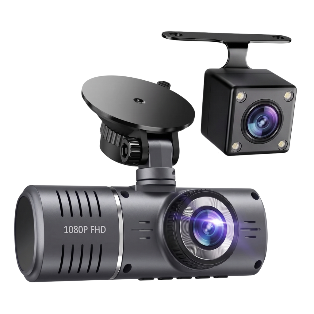 1080P Triple Channel Dash Cam Front Rear and Cabin Recording
