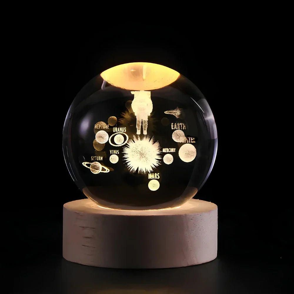 LED Planet Sphere Night Light USB Powered Ambient Lamp