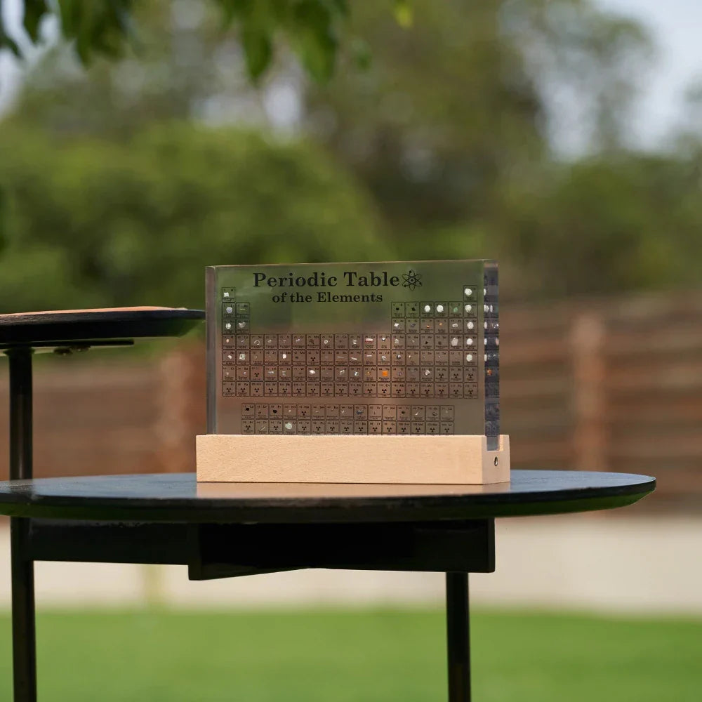 Light-Up Periodic Table with Authentic Element Samples