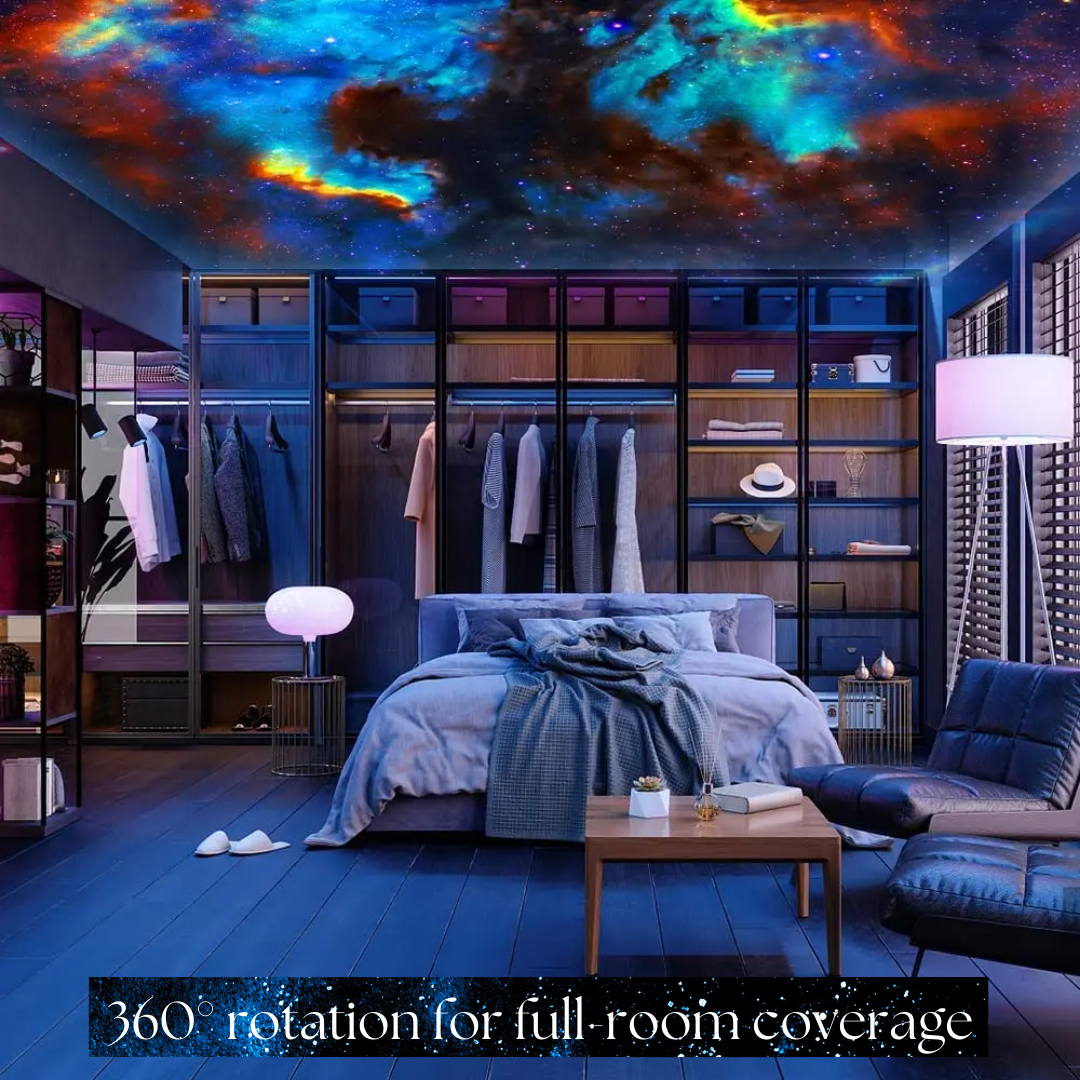 Galaxy Star Projector Light with 360° Rotation and HD Projection