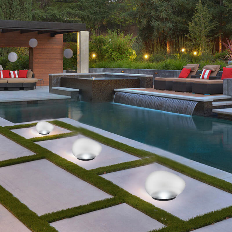 Solar Garden Pebble Light Outdoor Pathway & Patio Lighting