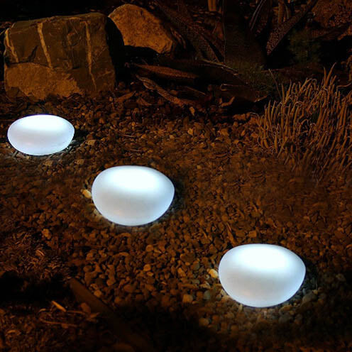 Solar Garden Pebble Light Outdoor Pathway & Patio Lighting