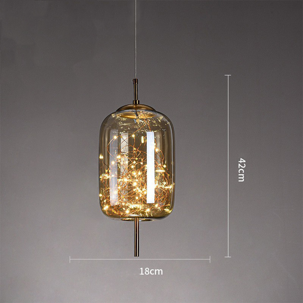 Modern LED Pendant Light Decorative Glass Indoor Ceiling Lighting
