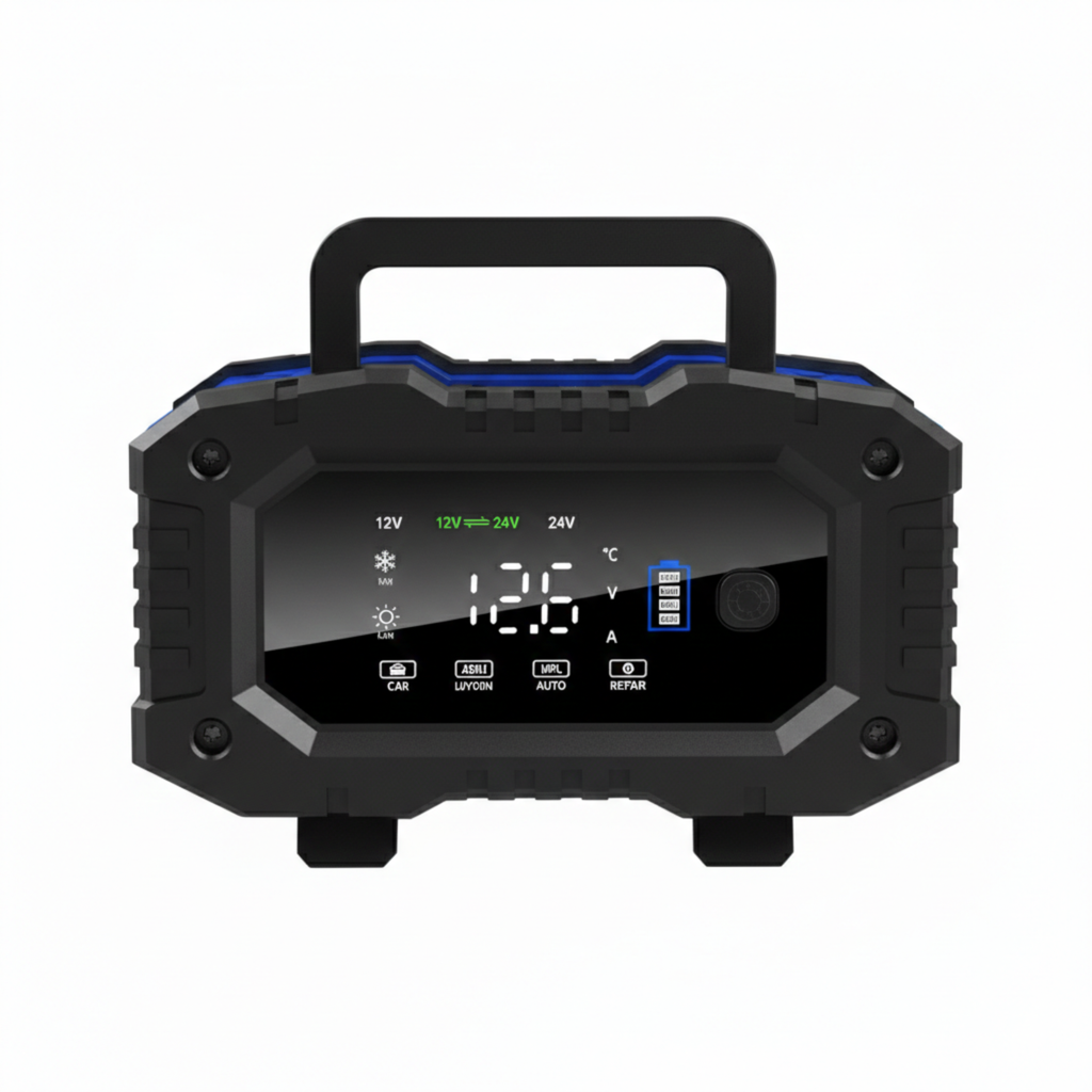 12V 24V Automatic Battery Charger 20A/10A with LCD Display, AC Powered