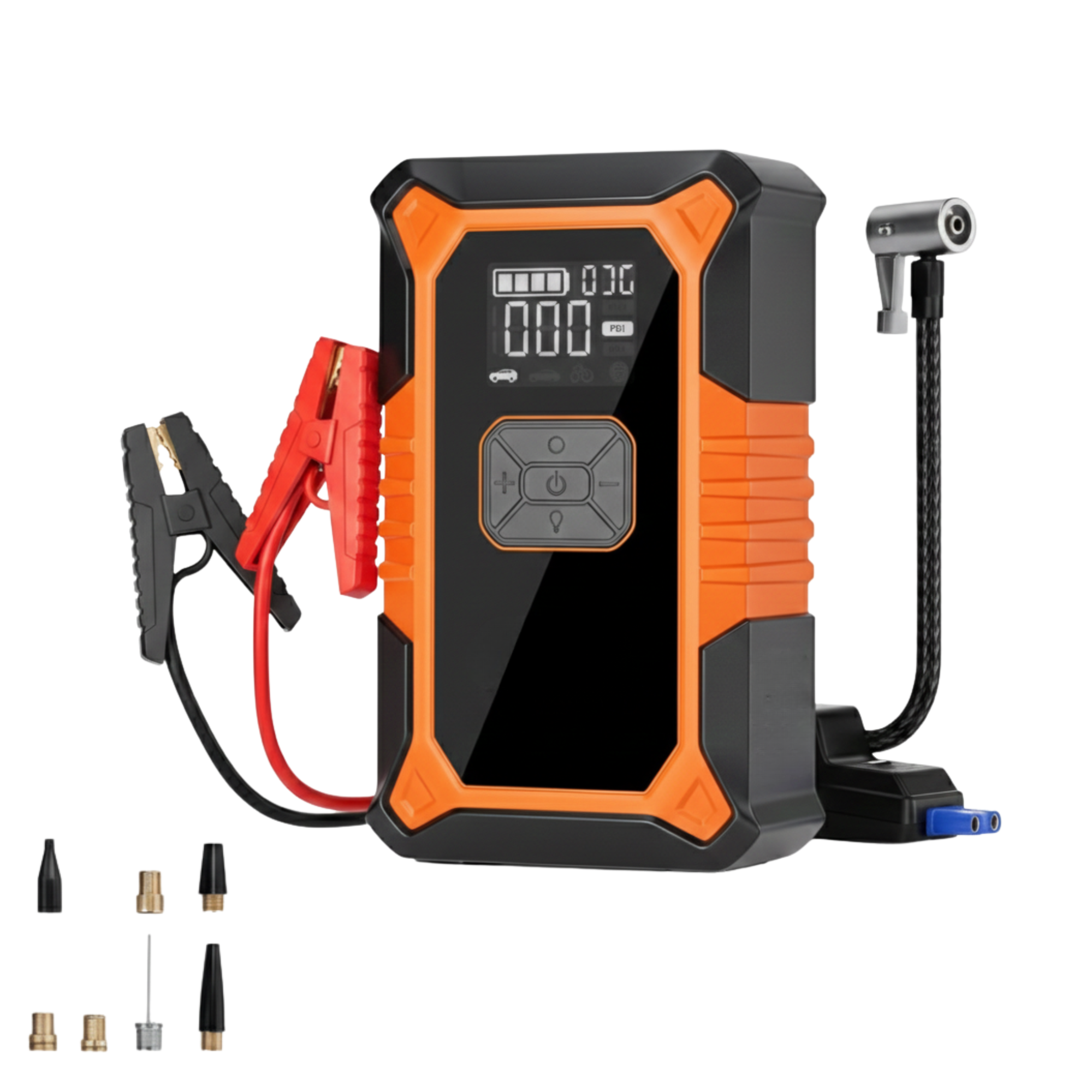12V 3000A Lithium Jump Starter with 150 PSI Cordless Inflator
