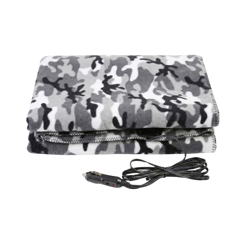 12V Heated Car Blanket Portable Fleece Travel Throw for Vehicles