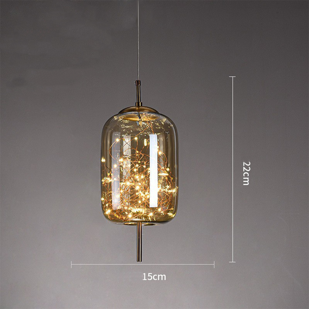 Modern LED Pendant Light Decorative Glass Indoor Ceiling Lighting