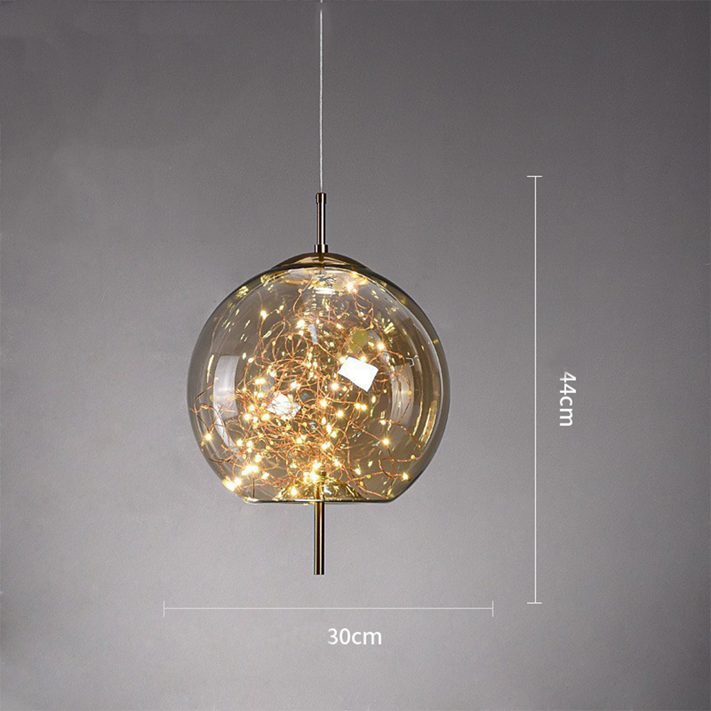 Modern LED Pendant Light Decorative Glass Indoor Ceiling Lighting