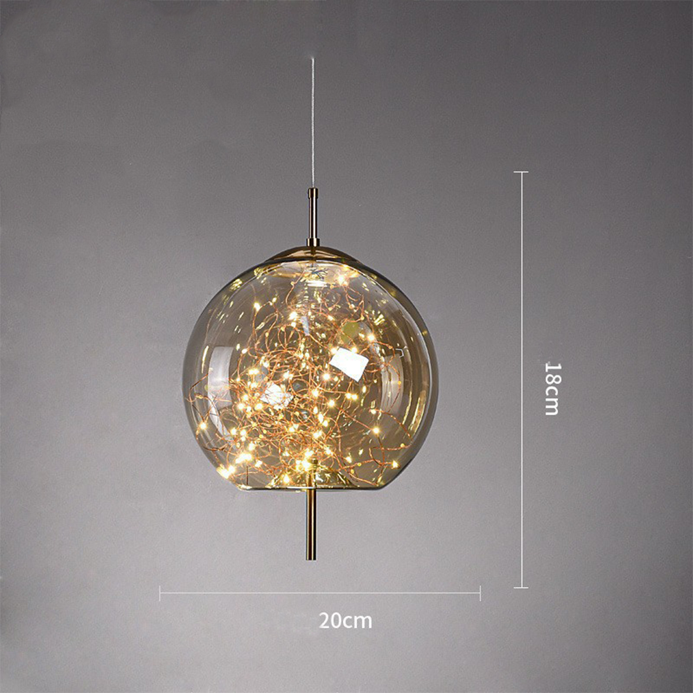 Modern LED Pendant Light Decorative Glass Indoor Ceiling Lighting