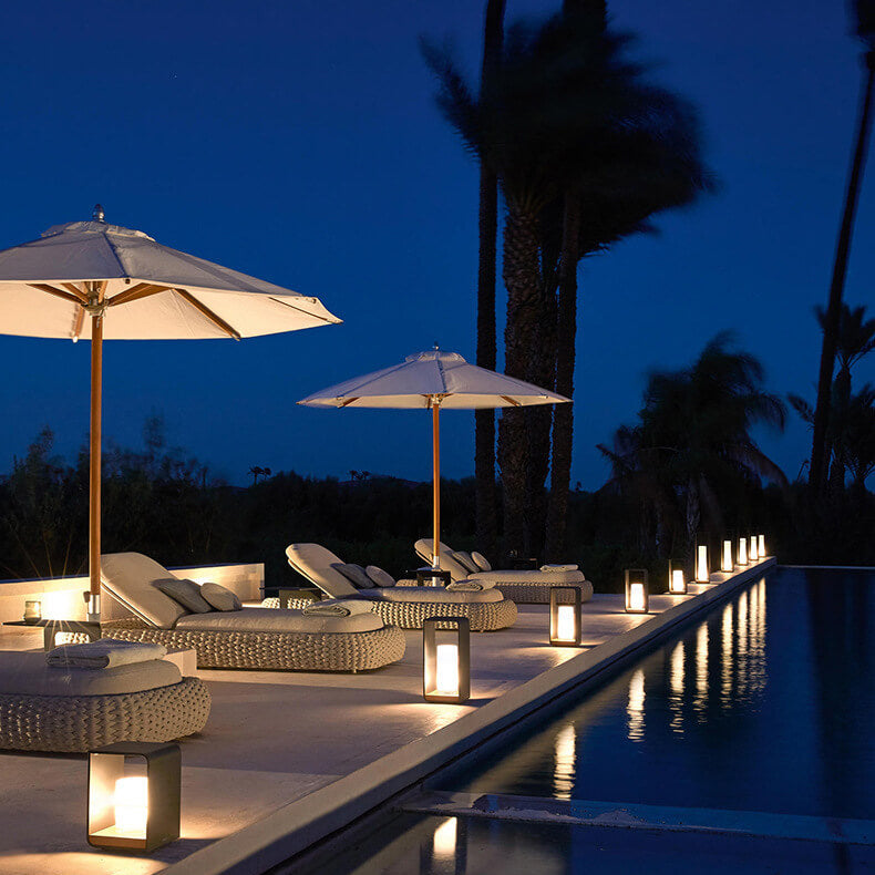 Outdoor LED Path Light Contemporary Square Garden Lighting