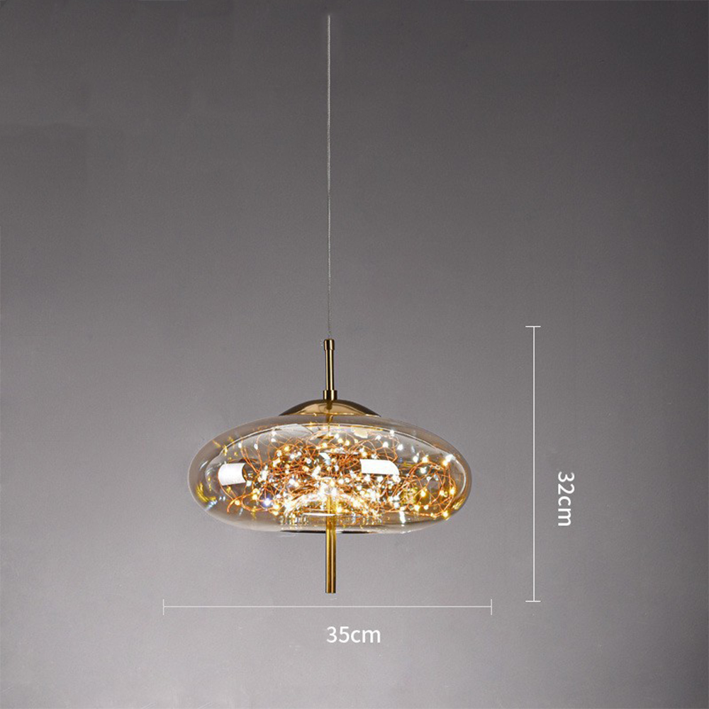 Modern LED Pendant Light Decorative Glass Indoor Ceiling Lighting