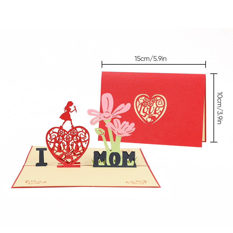 3D Floral Pop-Up Greeting Card – Mother's Day Gift