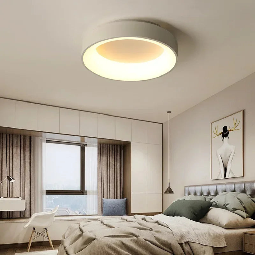 Round LED Ceiling Light Flush Mount Lighting for Home Interiors