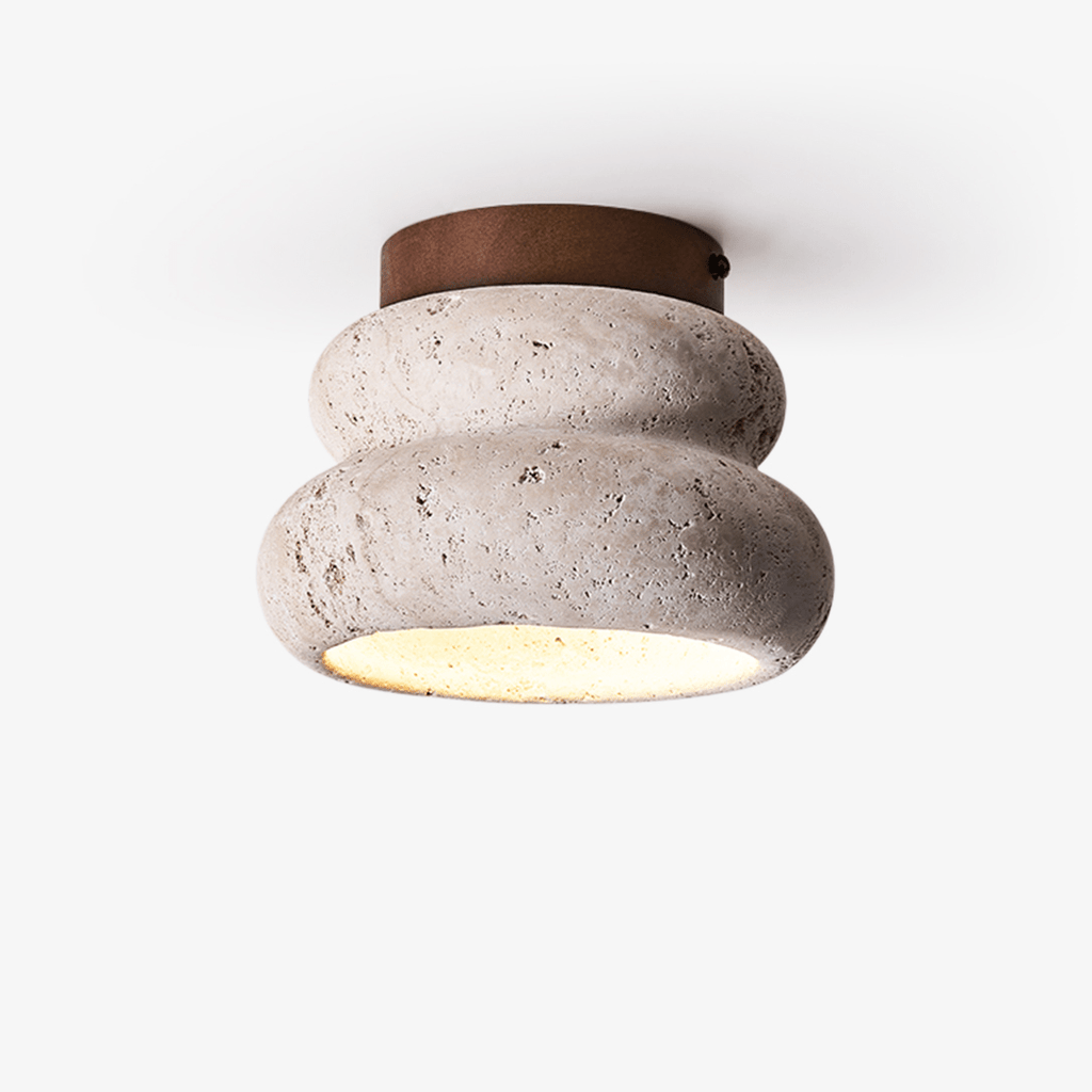Sculpted Stone Effect Ceiling Light – Modern Indoor Fixture