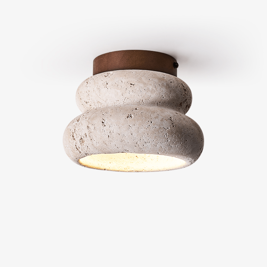 Sculpted Stone Effect Ceiling Light – Modern Indoor Fixture