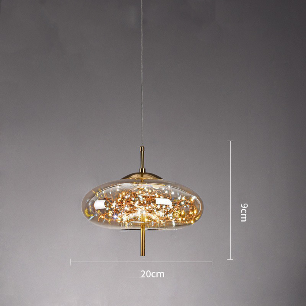 Modern LED Pendant Light Decorative Glass Indoor Ceiling Lighting
