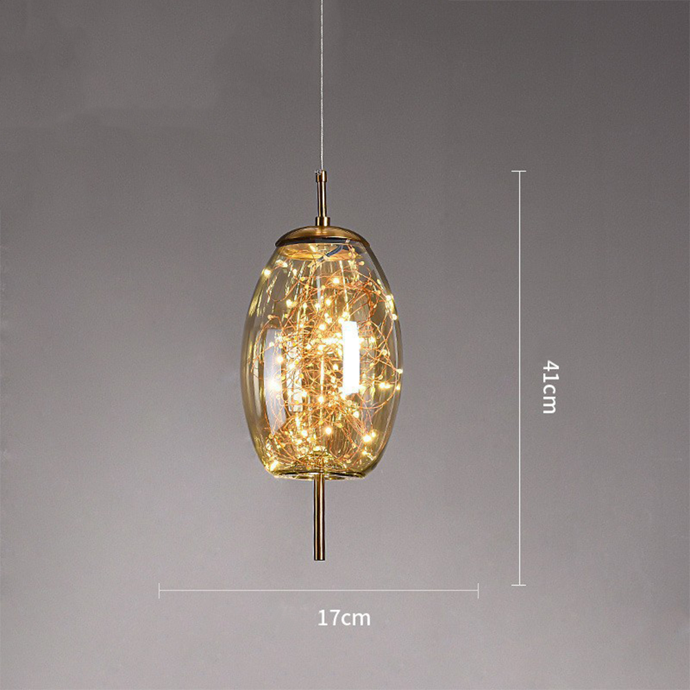 Modern LED Pendant Light Decorative Glass Indoor Ceiling Lighting