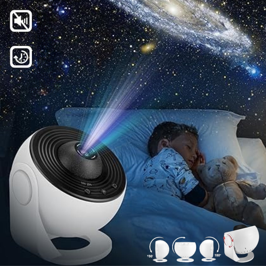 Galaxy Star Projector Light with 360° Rotation and HD Projection