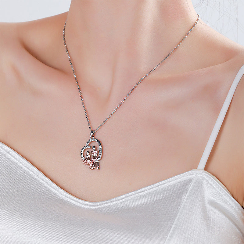 Mother Daughter Heart Pendant Necklace A Mother's Day Gift