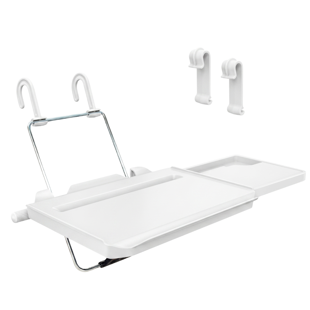 2-in-1 Car Steering Wheel & Headrest Tray for Food, Drink, and Laptop