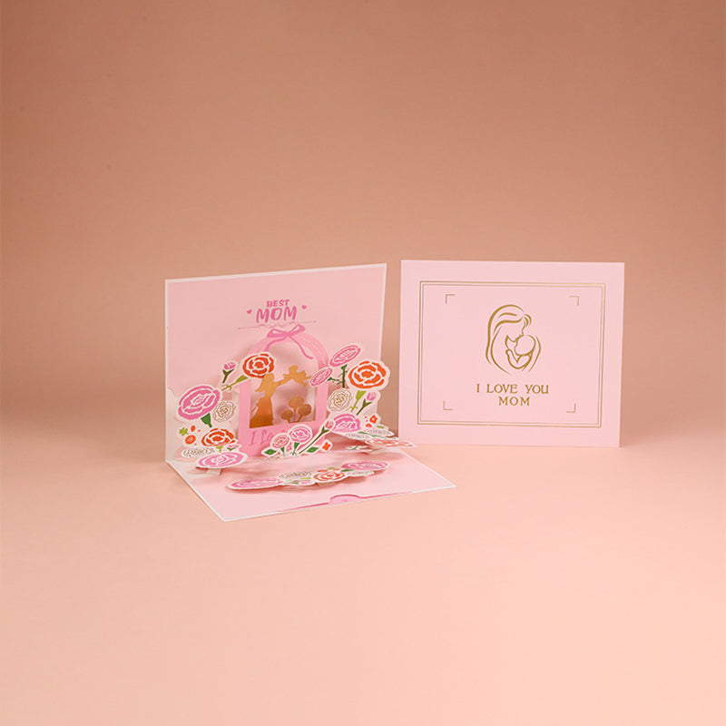 3D Floral Pop-Up Greeting Card – Mother's Day Gift
