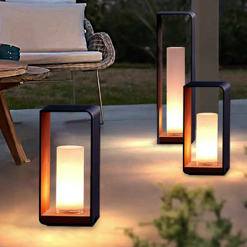 Outdoor LED Path Light Contemporary Square Garden Lighting
