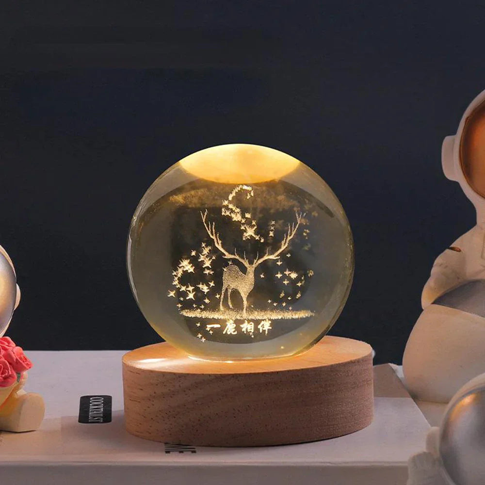 Glowing 3D Planet Light Ambient Space Night Lamp