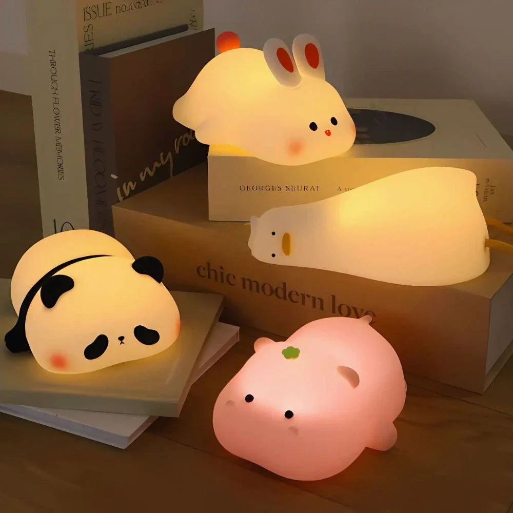 Touch Control Character Table Lamp Rechargeable Bedside Light
