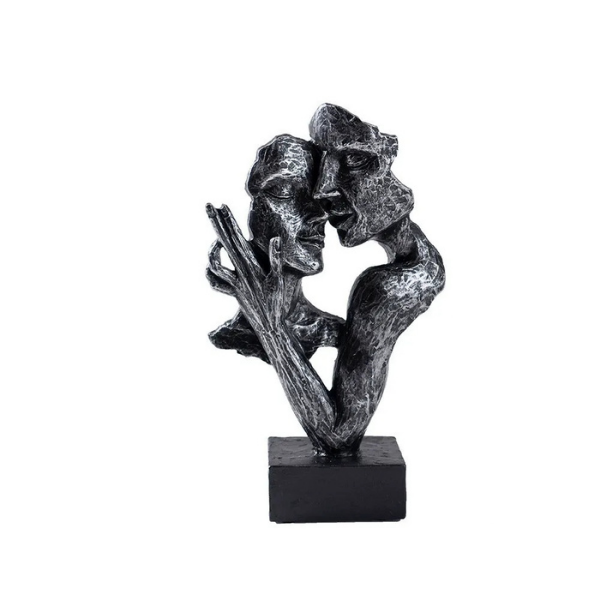 Abstract Kiss Sculpture Modern Artistic Embrace Decor