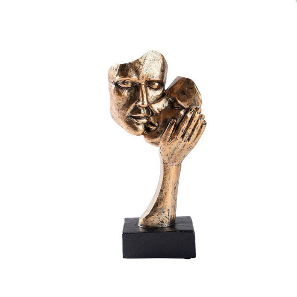Abstract Kiss Sculpture Modern Artistic Embrace Decor