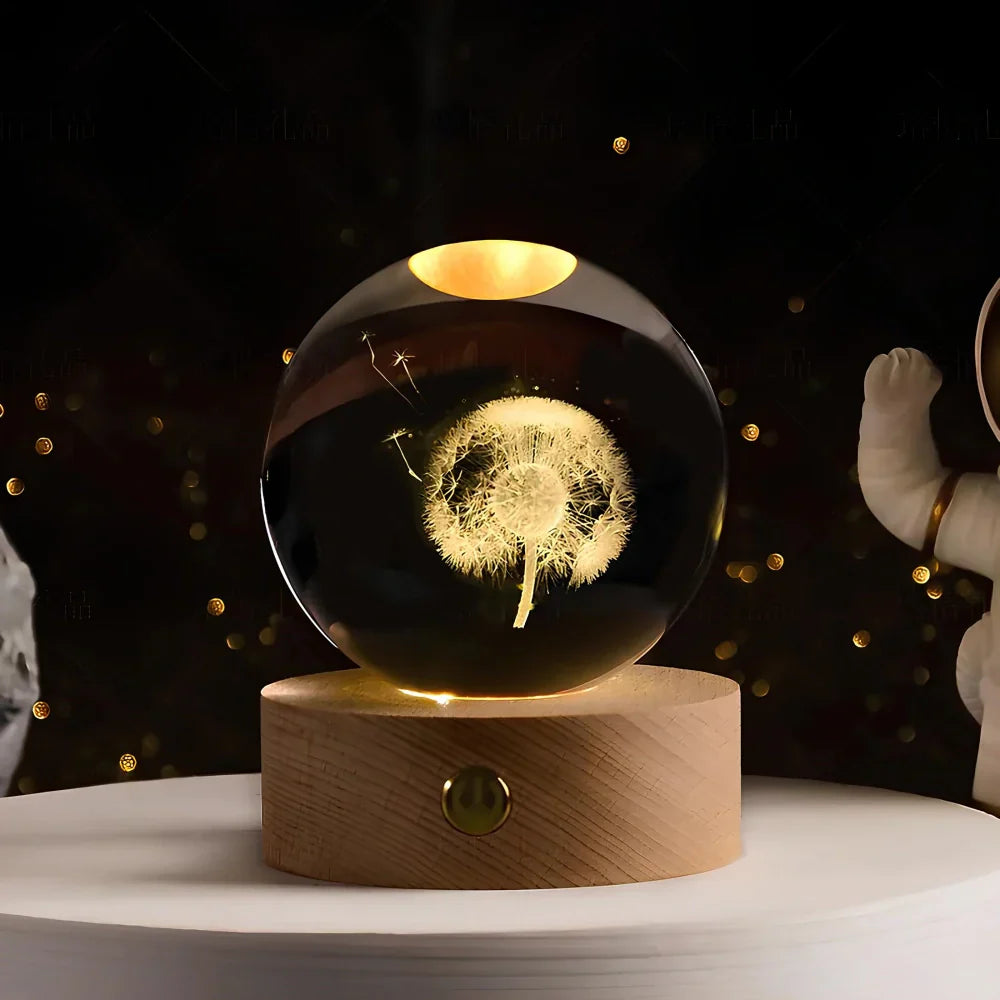 Glowing 3D Planet Light Ambient Space Night Lamp