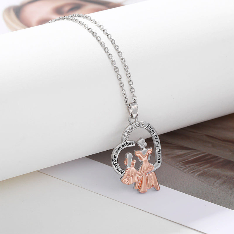 Mother Daughter Heart Pendant Necklace A Mother's Day Gift