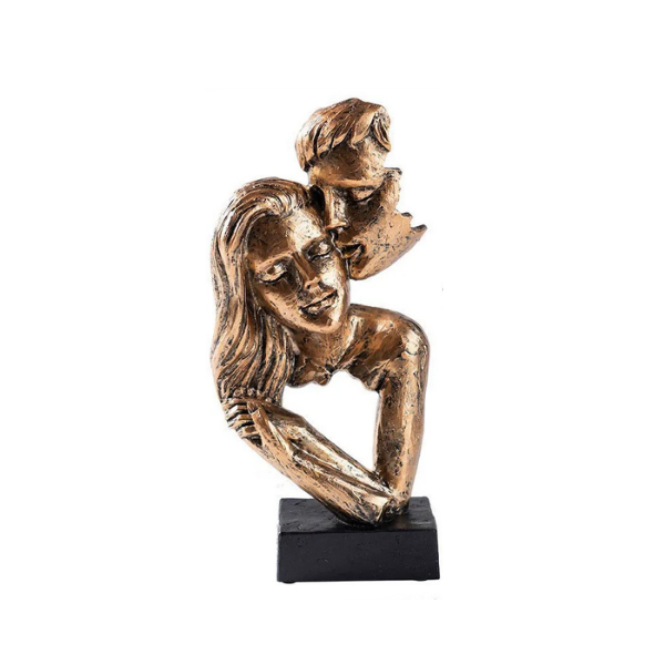 Abstract Kiss Sculpture Modern Artistic Embrace Decor