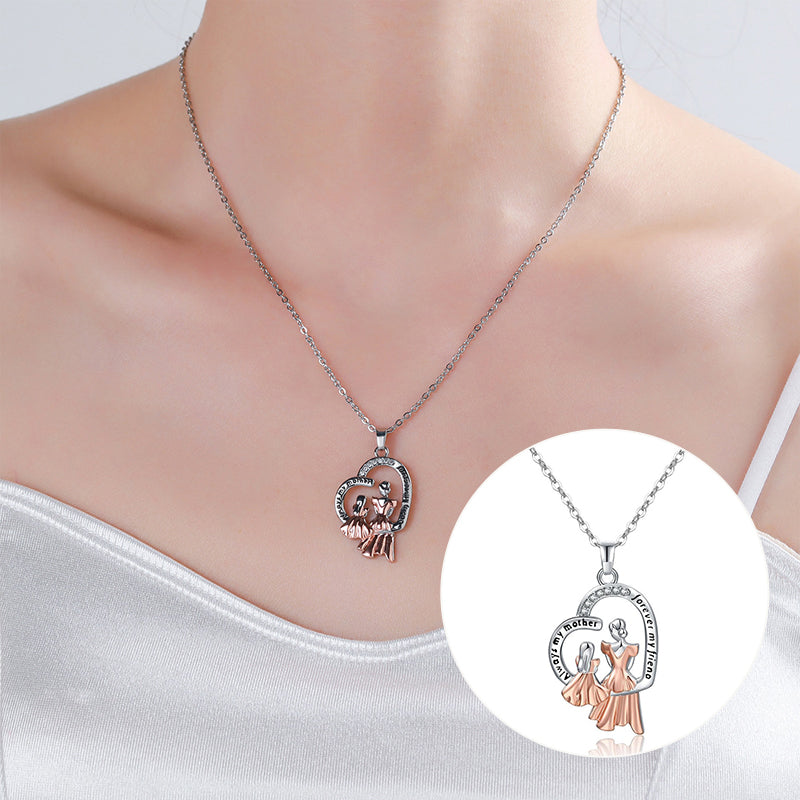 Mother Daughter Heart Pendant Necklace A Mother's Day Gift