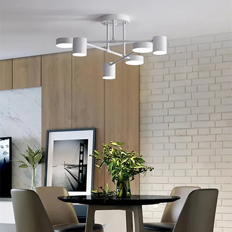 Geometric 6-Light Ceiling Light Adjustable Lighting for Living Rooms