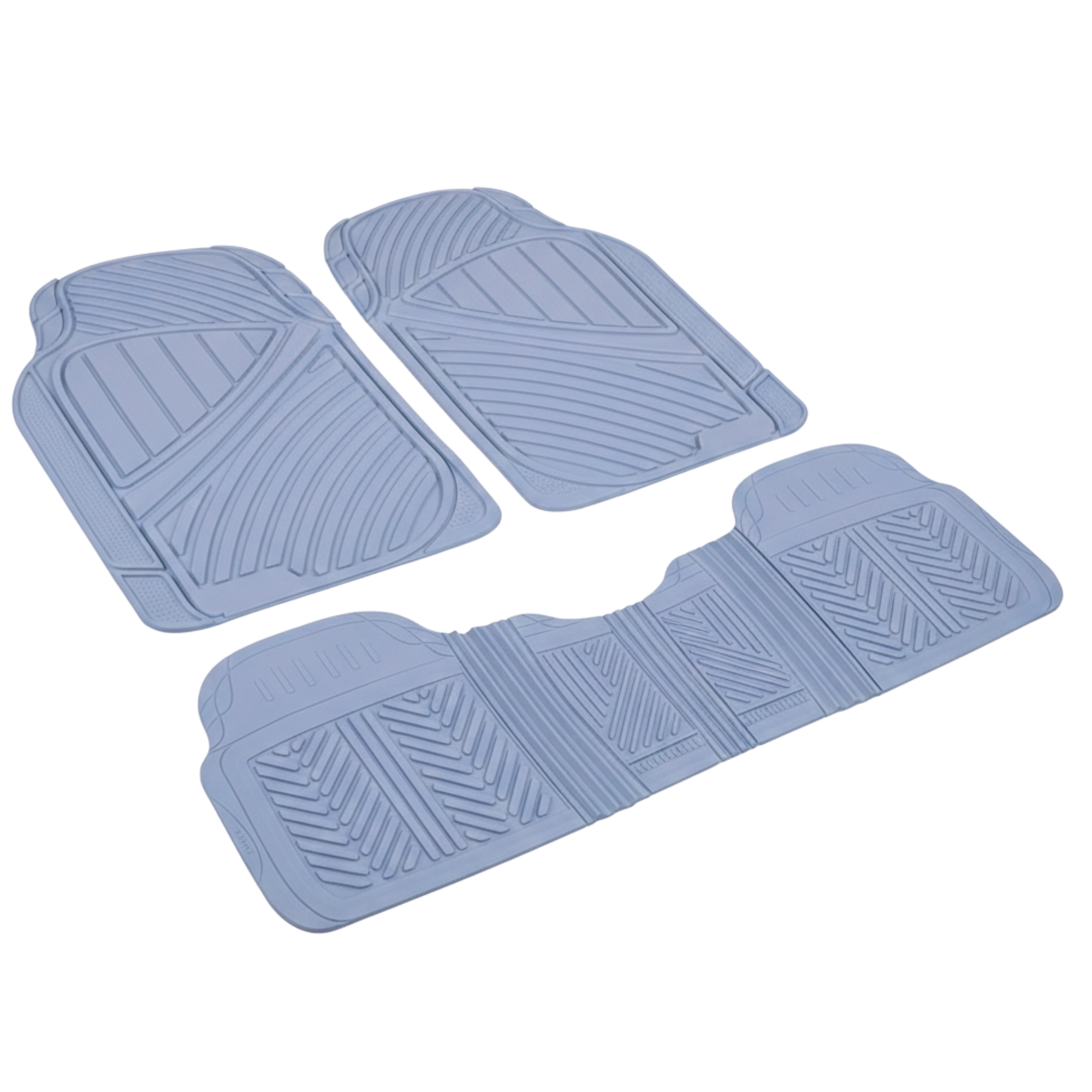 3 Piece Car Floor Mats Rubber Trim to Fit Front and Rear Set