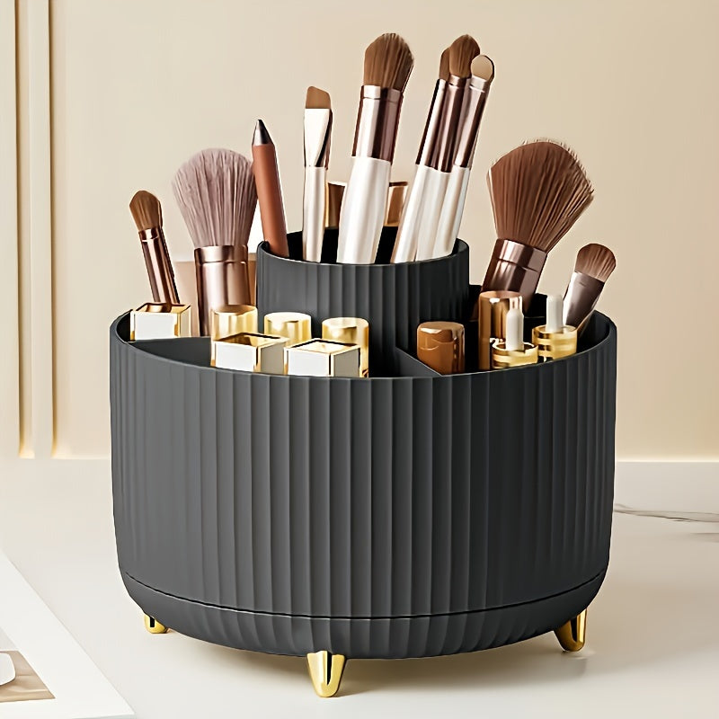Rotating Makeup Organizer 5 Compartment Vanity Storage
