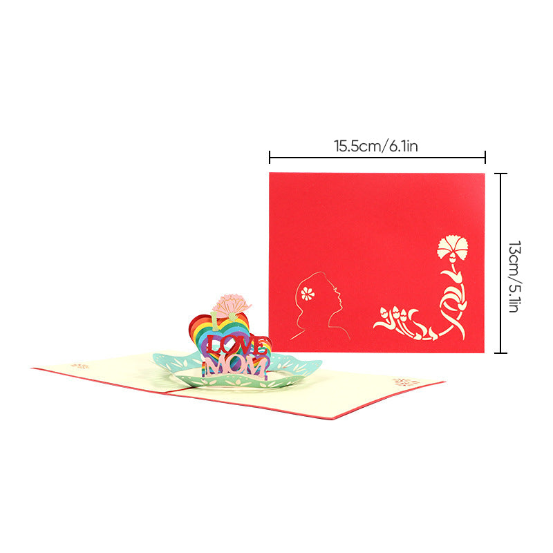 3D Floral Pop-Up Greeting Card – Mother's Day Gift