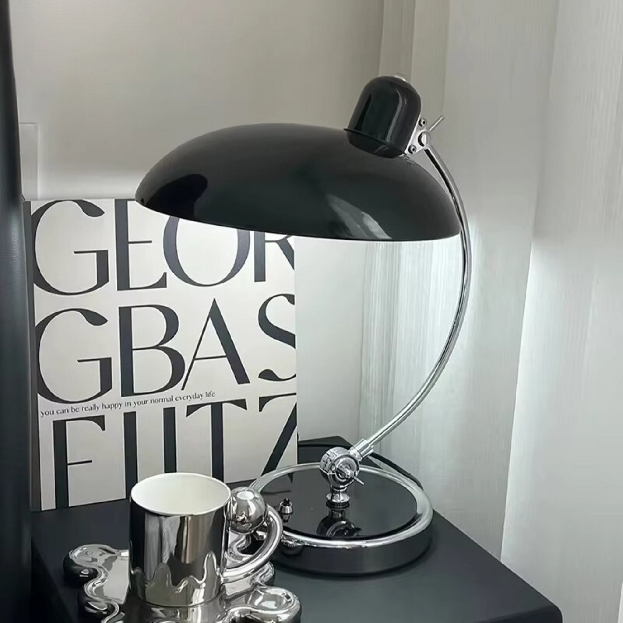 Bauhaus Style Scandinavian Arc Table Lamp Desk Light