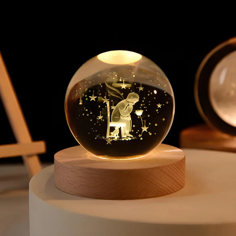 Glowing 3D Planet Light Ambient Space Night Lamp