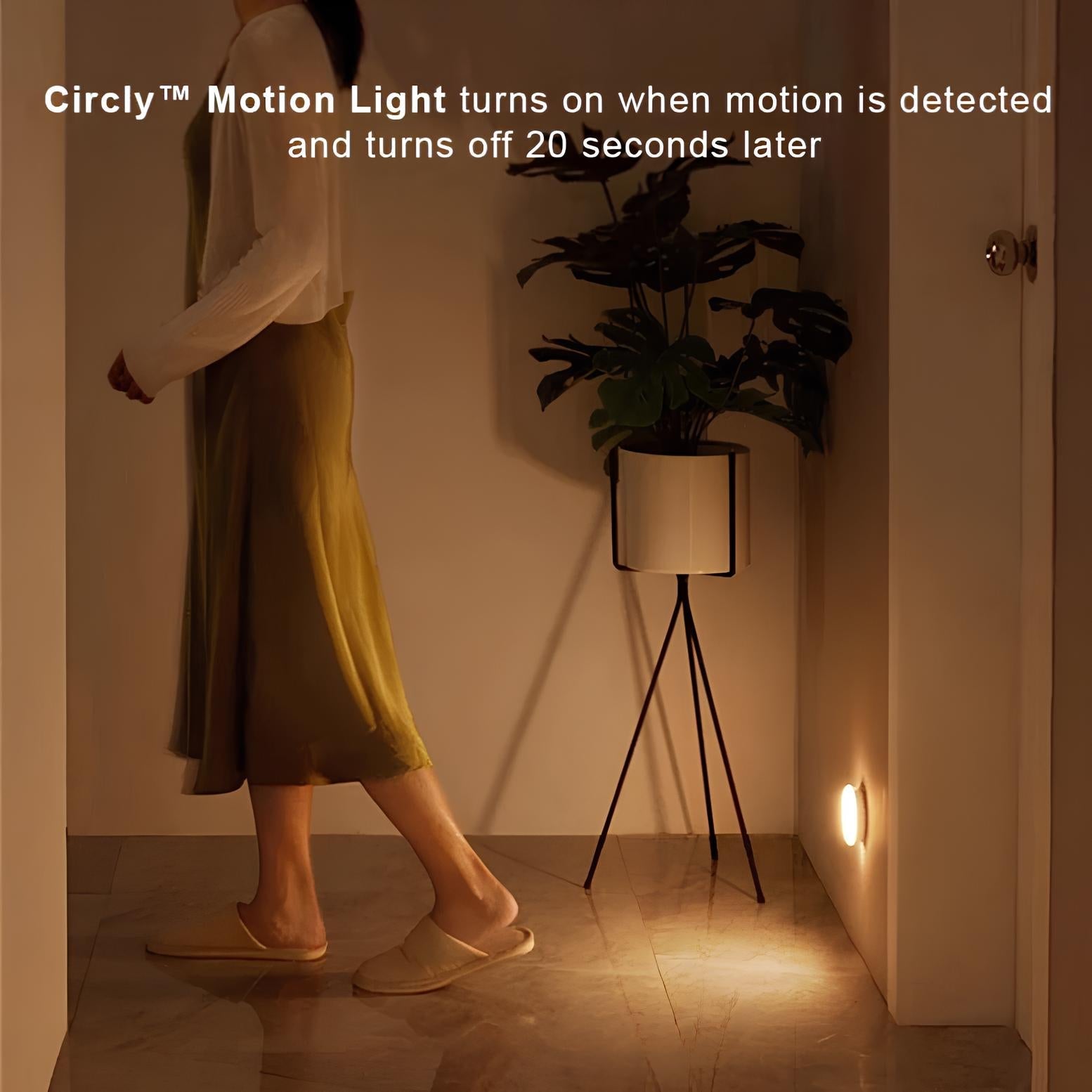 Automatic Motion Sensor Light Compact Indoor Illumination