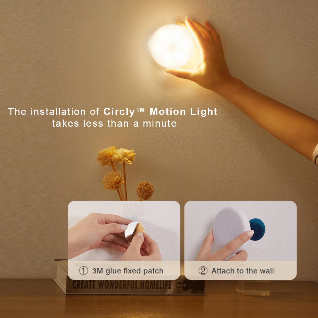 Automatic Motion Sensor Light Compact Indoor Illumination
