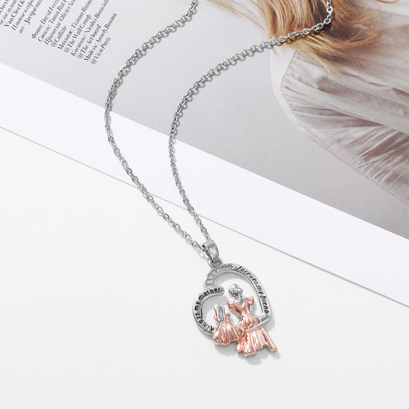 Mother Daughter Heart Pendant Necklace A Mother's Day Gift