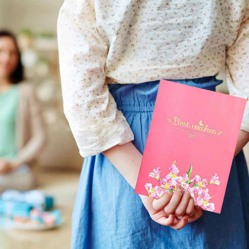 3D Pop-Up Mother’s Day Gift Card – Pink Floral Design