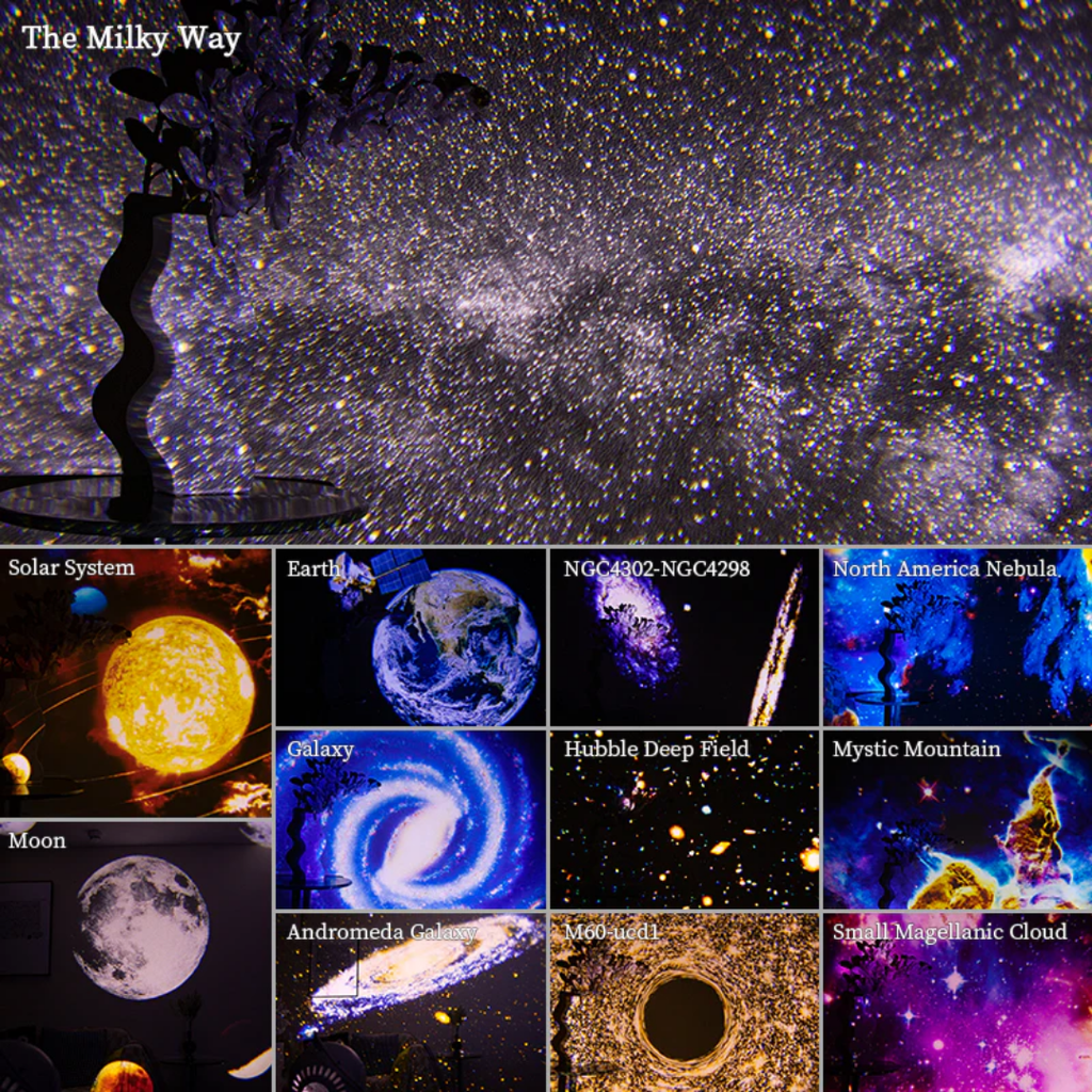 Galaxy Star Projector Light with 360° Rotation and HD Projection
